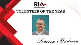 Darren Hudema, the 2026 RIA Volunteer of the Year