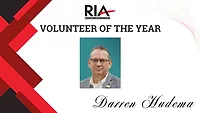Darren Hudema, the 2026 RIA Volunteer of the Year