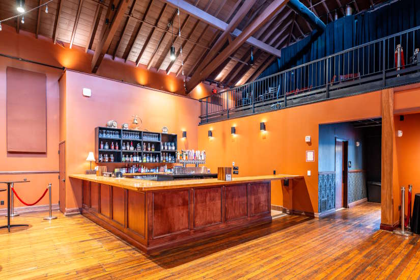 Liberty Theater whiskey bar and dining area