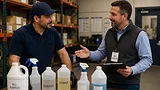 Inspector on jobsite discovers improperly labeled chemicals