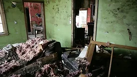living room after Katrina