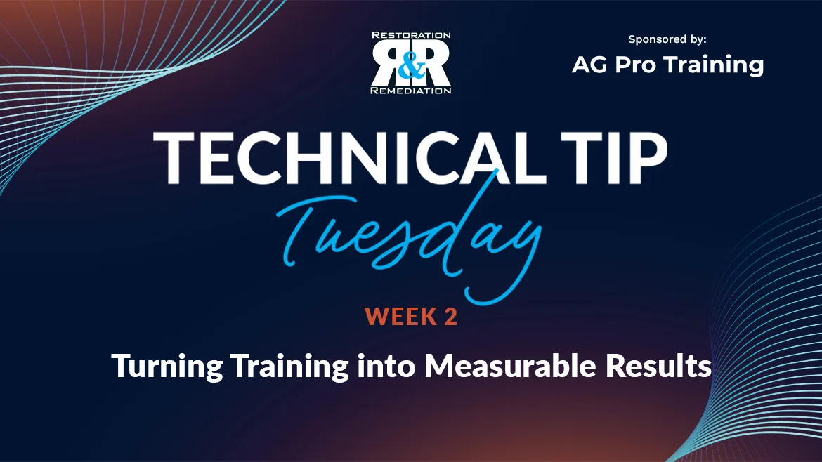 Technical Tip Tuesday: Turning Training into Measurable Results Technical Tip Tuesday: Turning Training into Measurable Results