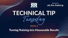 Technical Tip Tuesday: Turning Training into Measurable Results Technical Tip Tuesday: Turning Training into Measurable Results