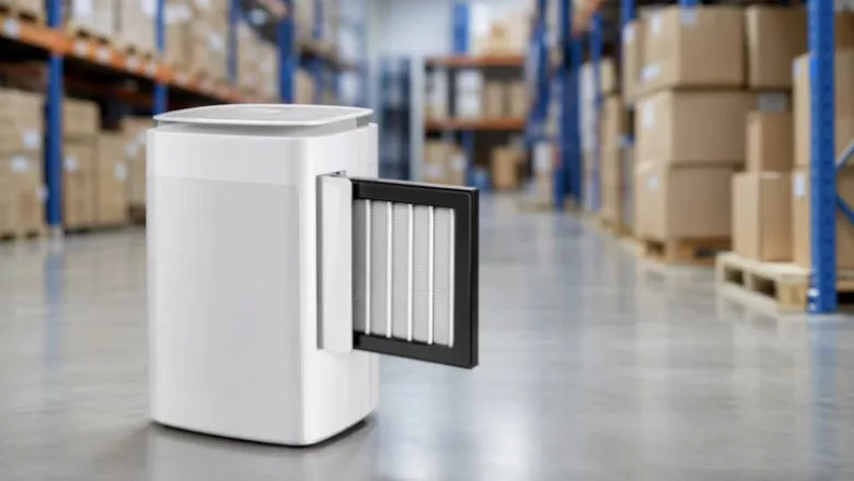 a crisp close-up of the LGR dehumidifier HAF filter
