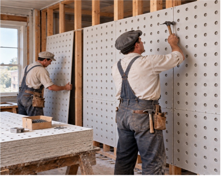 gypsum wallboard post-World War II